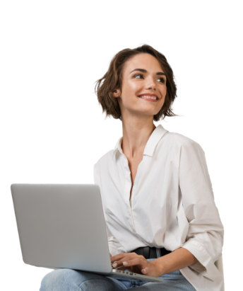 lady with laptop